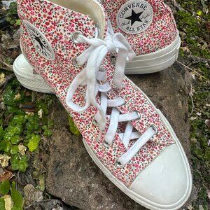 Converse Chuck Taylor All Star Floral High Top Platform Sneakers Size 7 1/2